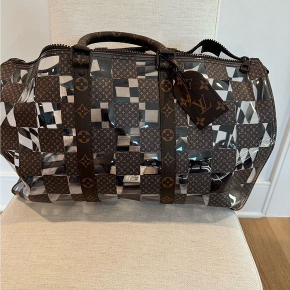 BRAND NEW Louis Vuitton Monogram Chess Keepall Bandouliere 50 - Picture 4 of 6